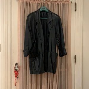 Vintage Women’s Leather Pea Coat